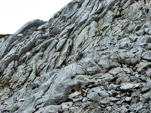 Kameny a skály od horském masivu Alpstein - kantonu St. Gallen, Švýcarsko - Fotografie, Obrázek