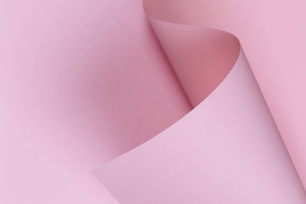 Abstract geometric shape pastel pink color paper background - Foto, Bild