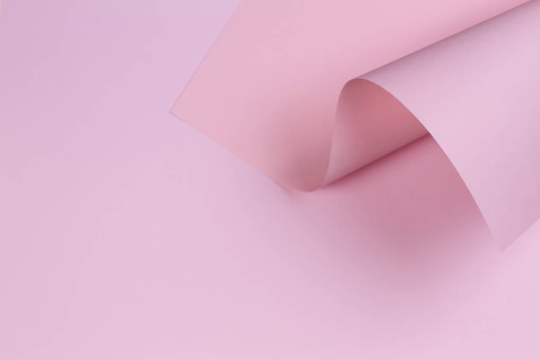Abstract geometric shape pastel pink color paper background - Fotó, kép