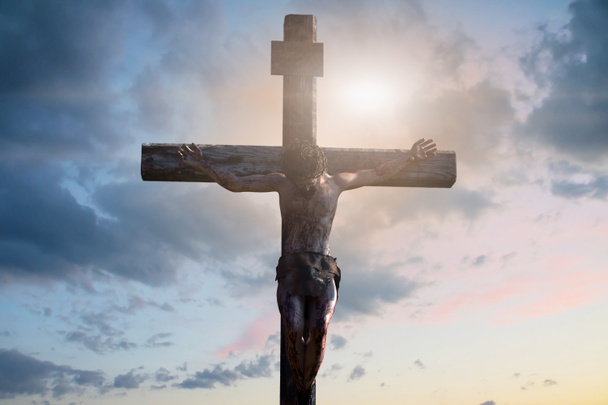 3D-s illusztráció a Jézus Krisztus a kereszten, 3d render - Fotó, kép
