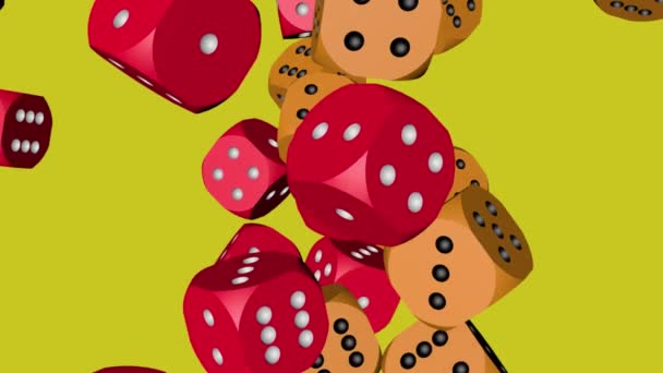 Red and Orange Color Dice Collided - Footage, Video