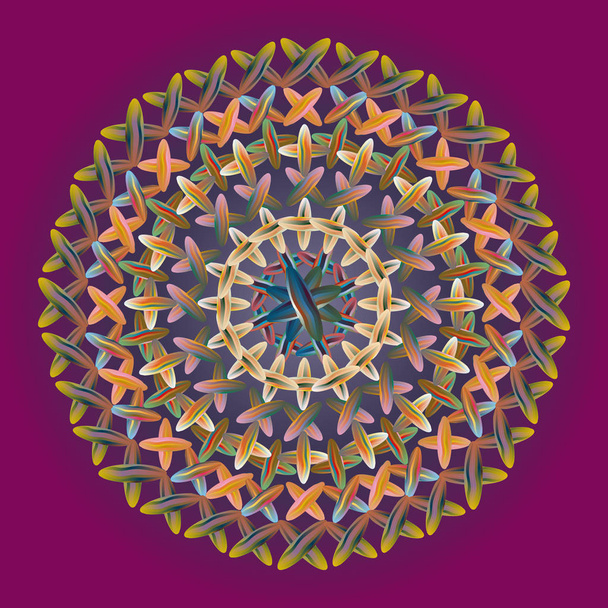 mandala de costura colorido para el trabajo de diseño
 - Vector, Imagen