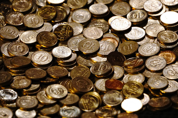 Török líra érmék közelről - Fotó, kép