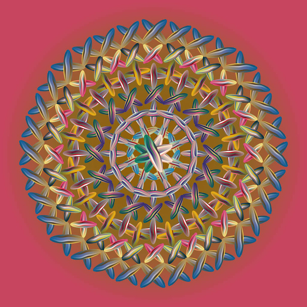 barevné šití mandala pro projektové práce - Vektor, obrázek