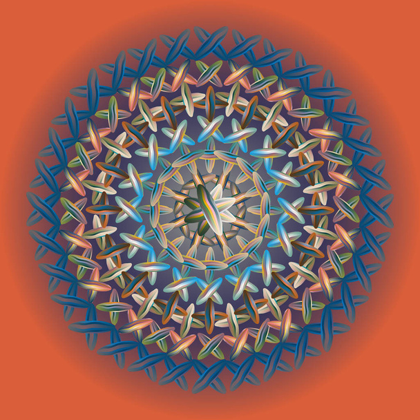 красочная мандала для шитья для дизайнерских работ
 - Вектор,изображение