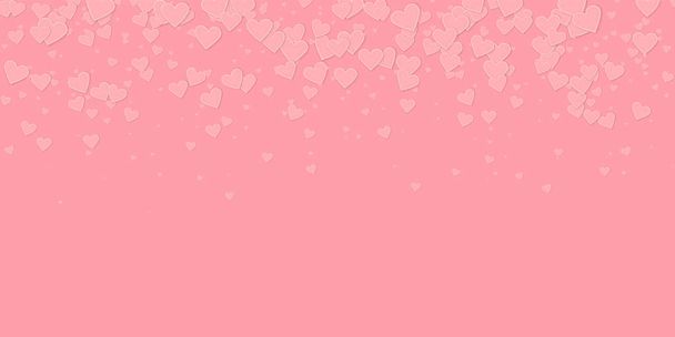 Pink heart love confettis. Valentine's day gradien - Vector, Image