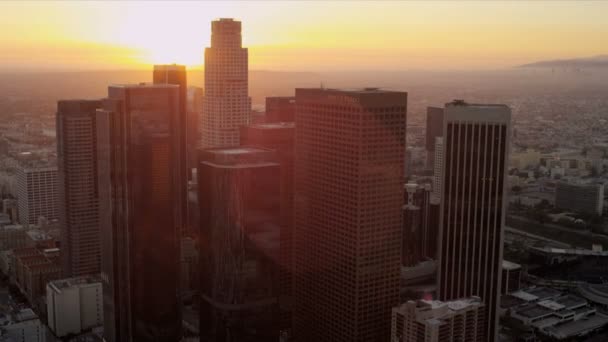 都市の高層ビル、アメリカの航空ダウンタウン ビュー - 映像、動画