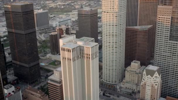 Vista aérea dos edifícios da cidade Los Angeles, EUA
 - Filmagem, Vídeo