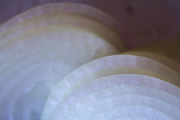 anillos de cebolla rebanada textura de fondo
 - Foto, Imagen