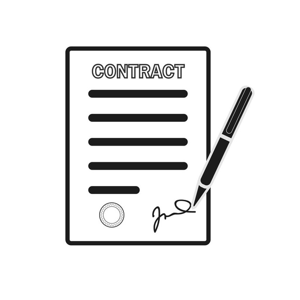 Lease Contract Icon. Professional, pixel perfect icons optimized for both large and small resolutions. EPS10 format. - Vector, Image