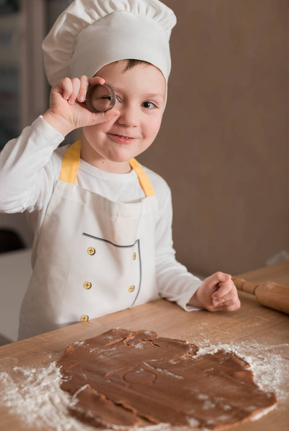 Baby Makes Cookies. Bakery Concept. Children Training - 写真・画像