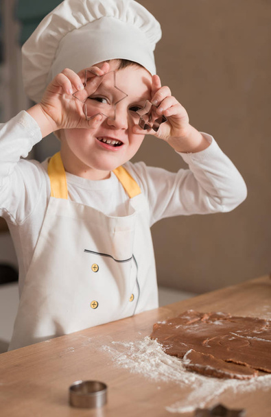 Baby Makes Cookies. Bakery Concept. Children Training - 写真・画像