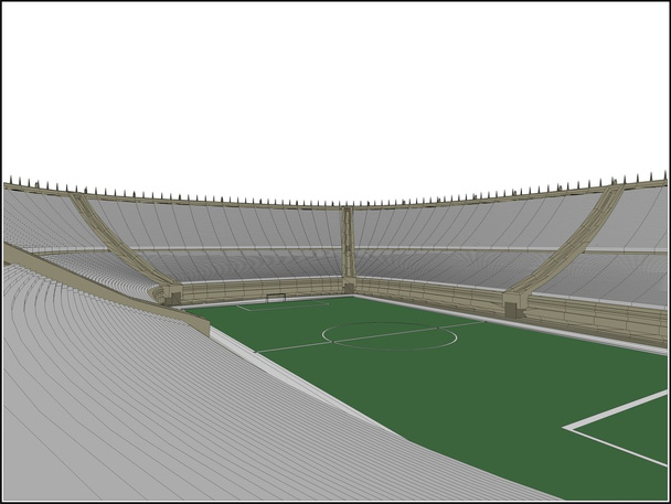 voetbal voetbal stadion vector - Vector, afbeelding