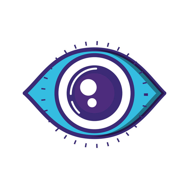 cyber security eye isolated icon - Vector, Image