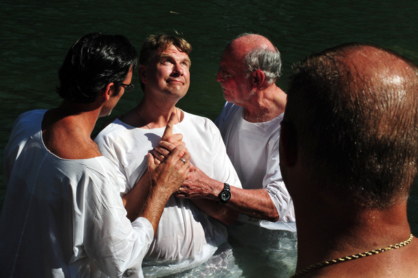 Baptism ceremony at the Jordan River - Photo, image