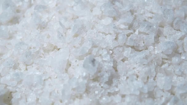 White sea salt for Spa rotation in 4k - Footage, Video