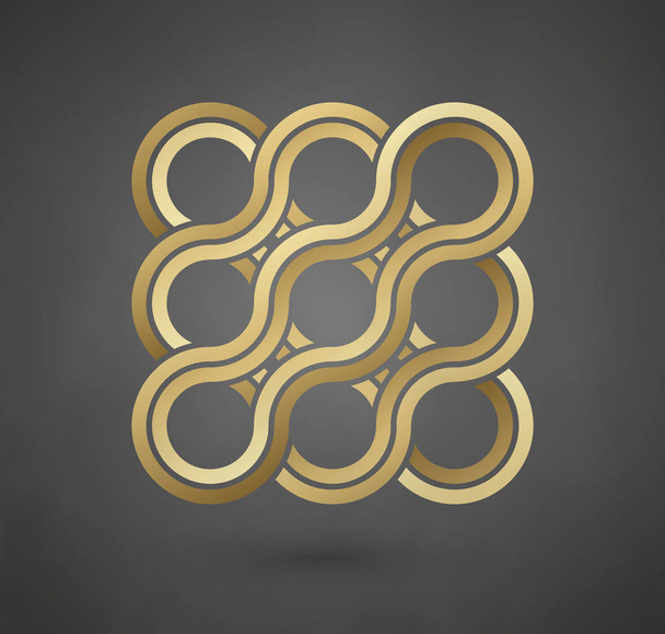 Gold logo design. Vector sign for business company. Luxury gold sign. EPS 10 - Vector, afbeelding