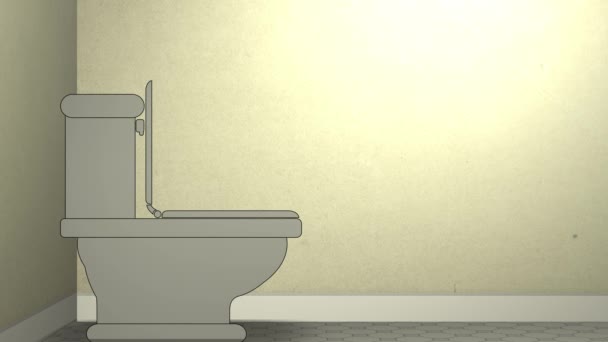 Bathroom Plumbing Animation Series - Shut off water in  Pipe - Footage, Video
