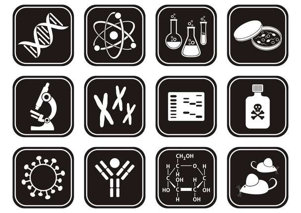 Biology science icons - Vector, Image