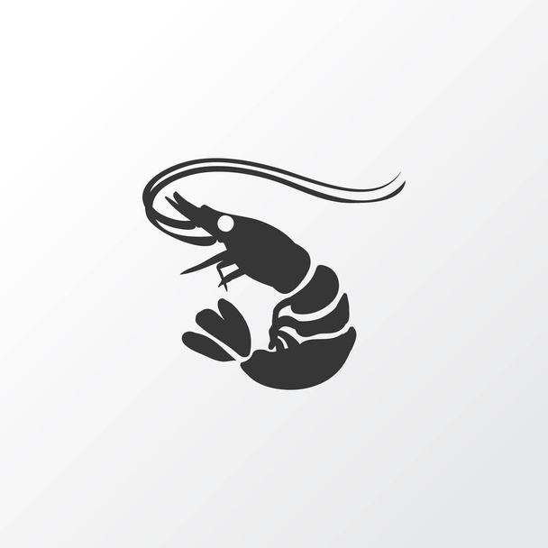 Shrimp icon symbol. Premium quality isolated prawn element in trendy style. - Vector, Image