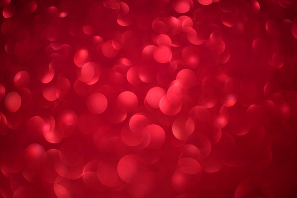 Red Bokeh forma redonda Dia das mulheres Fundo com brilhantes luzes de brilho para o Dia dos Namorados, 8 de março ou dia do amor. Estúdio
 - Foto, Imagem