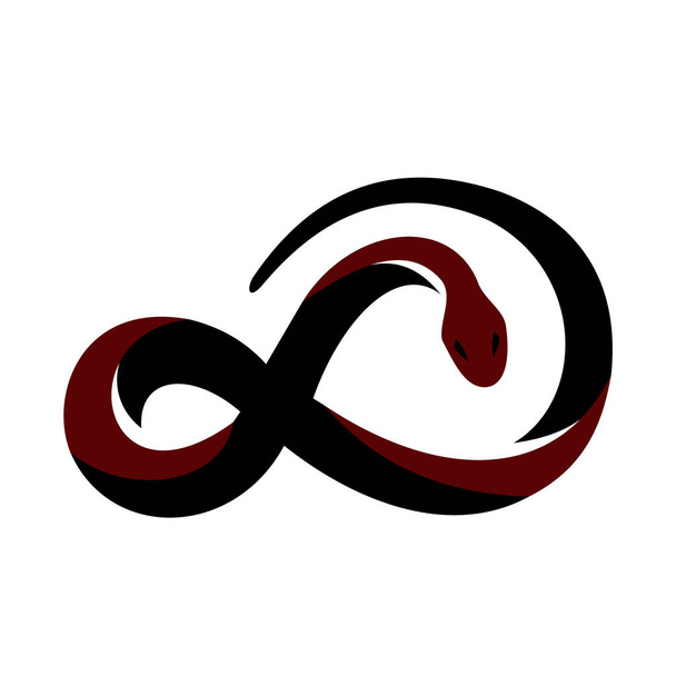 Черный силуэт, вектор икон змеи. Изолированный символ или иконка змея на белом фоне
.  - Вектор,изображение