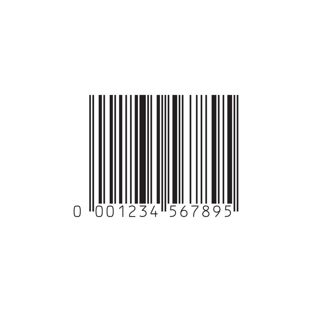 einfaches schwarzes Barcode-Symbol. Vektorabbildung isoliert auf weiß - Vektor, Bild