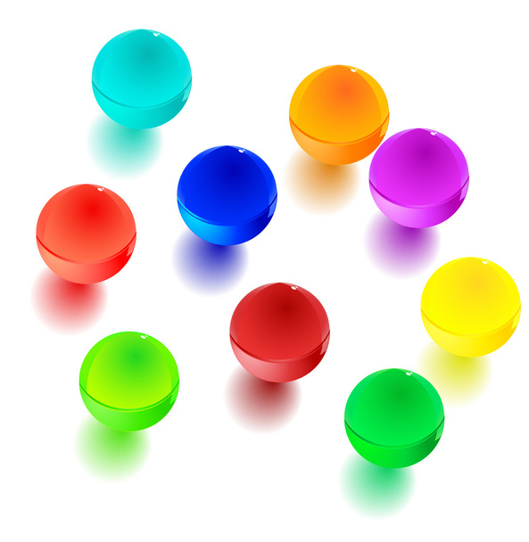 Colorful balls. Icons. Vector Illustrati - Διάνυσμα, εικόνα