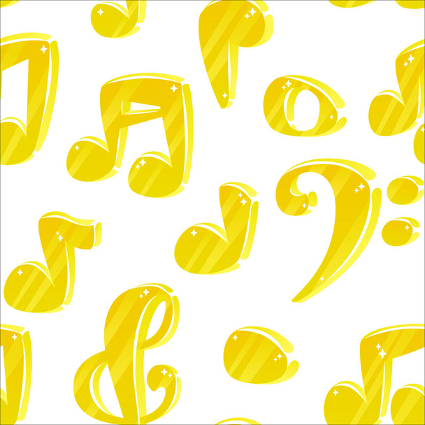 notas de música patrón sin costuras sobre fondo blanco
 - Vector, Imagen