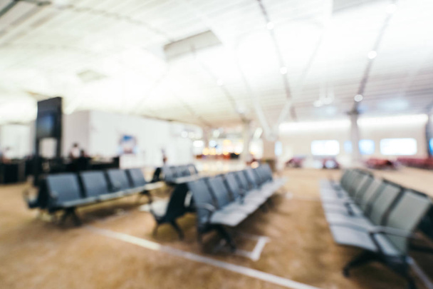 Abstract blur and defocused airport terminal interior for background - Photo, Image