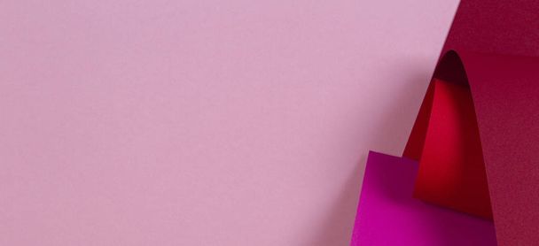 Abstrakcyjny kształt geometryczny różowy szary kolor tła papieru - Zdjęcie, obraz