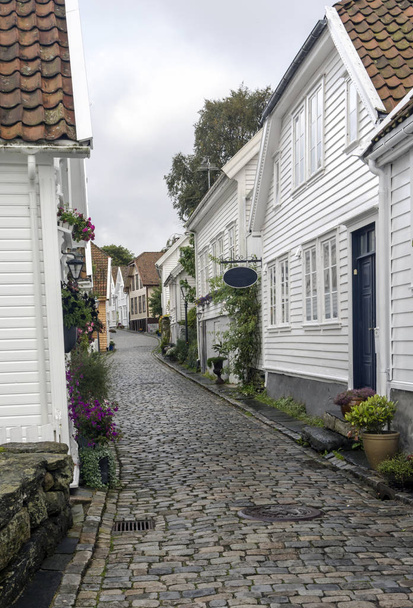 Stavanger güneybatı Norveç'te bir şehirdir. Stavanger, merkezinde katedral kenti 12. yüzyılda kurucu zaman dikildi. - Fotoğraf, Görsel