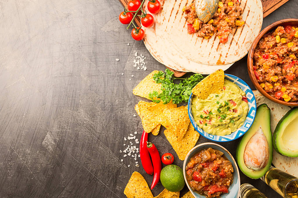 Mexikói élelmiszer-mix - Fotó, kép