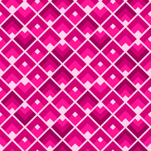 Abstract geometric seamless pattern with plastic pink squares - Vector, Image