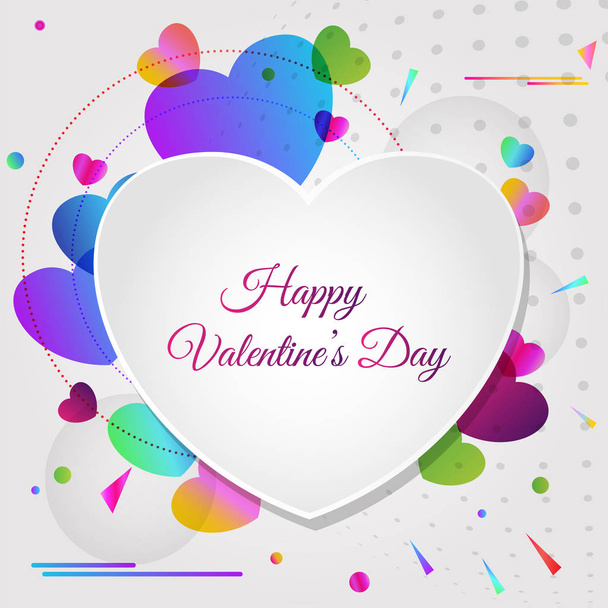 Vector abstract greeting card for Valentines Day - Vetor, Imagem