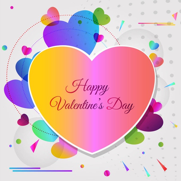 Vector abstract greeting card for Valentines Day - Vector, Image