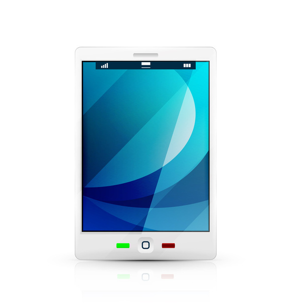 White mobile phone icon - Вектор,изображение