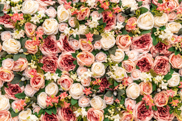 όμορφη ανθοδέσμη λουλουδιών με αντίγραφο χώρο για υπόβαθρο - εκλεκτής ποιότητας φίλτρο - Φωτογραφία, εικόνα