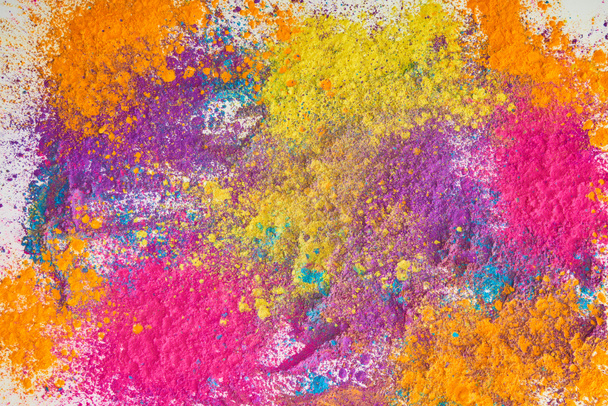 vista dall'alto di esplosione di polvere di oli multicolore
 - Foto, immagini
