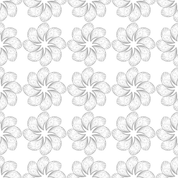 Ornement floral gris clair sur fond blanc. Modèle sans couture pour le textile et les fonds d'écran
 - Vecteur, image