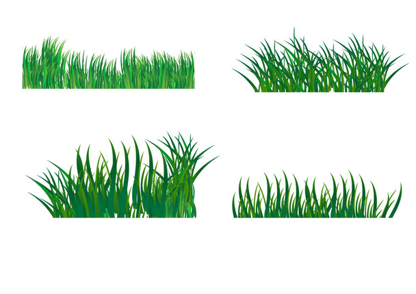 Gras instellen vector designelementen - Vector, afbeelding