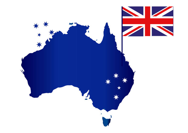 Αυστραλία ημέρα διανυσματικό χάρτη - Διάνυσμα, εικόνα