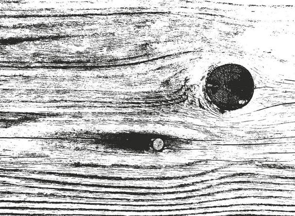 Distressed Overlay Holzstruktur, Grunge Vektor Hintergrund. - Vektor, Bild