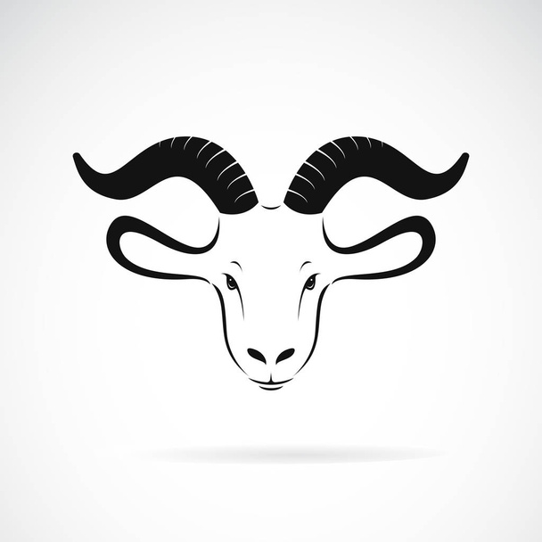 Vector of goat head design on a white background,  Animal farm. Easy editable layered vector illustration. - Vector, Image
