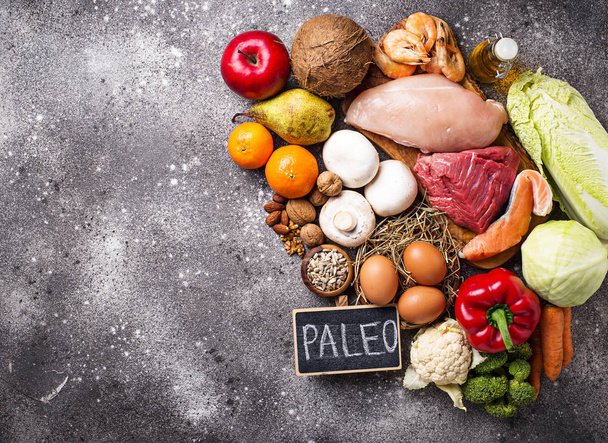 パレオの食事の健康的な製品 - 写真・画像