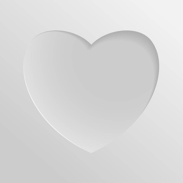 Background to Valentines Day. White hearts on a white background - Vektör, Görsel