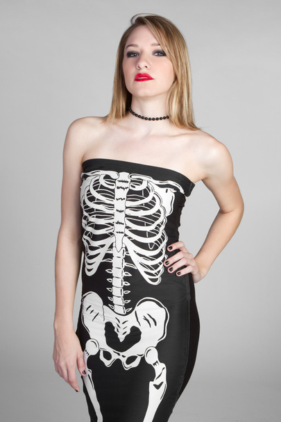 Skeleton Dress Woman - Фото, изображение
