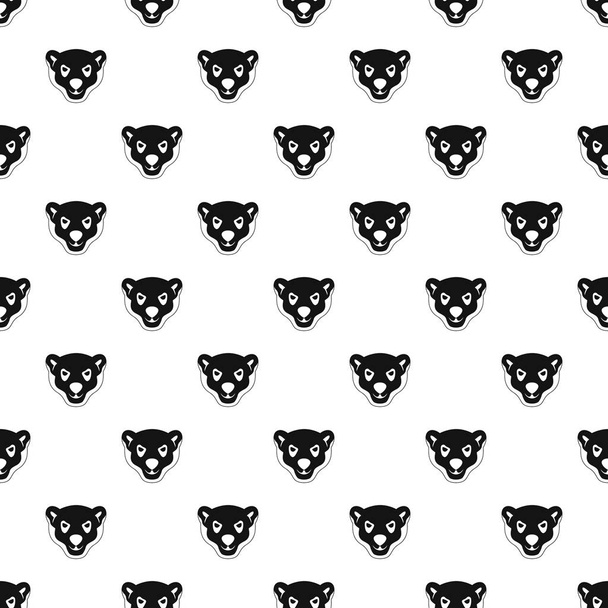 Head of furious polar bear pattern seamless vector - Vecteur, image
