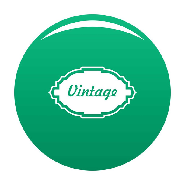 Style label icon vector green - Vettoriali, immagini
