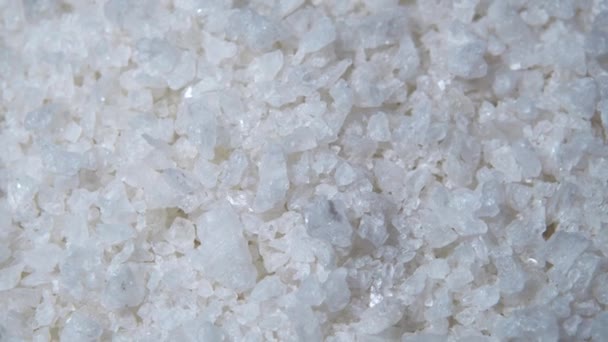 White sea salt for Spa rotation in 4k - Footage, Video